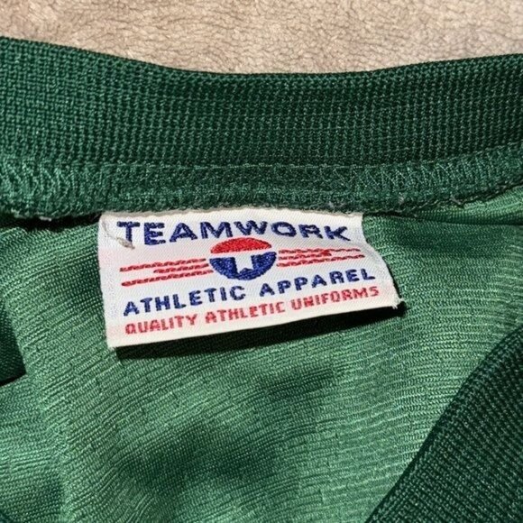 Teamwork Green & Yellow Number 7 Athletic Jersey L Quality Athletic Uniforms - Picture 3 of 11